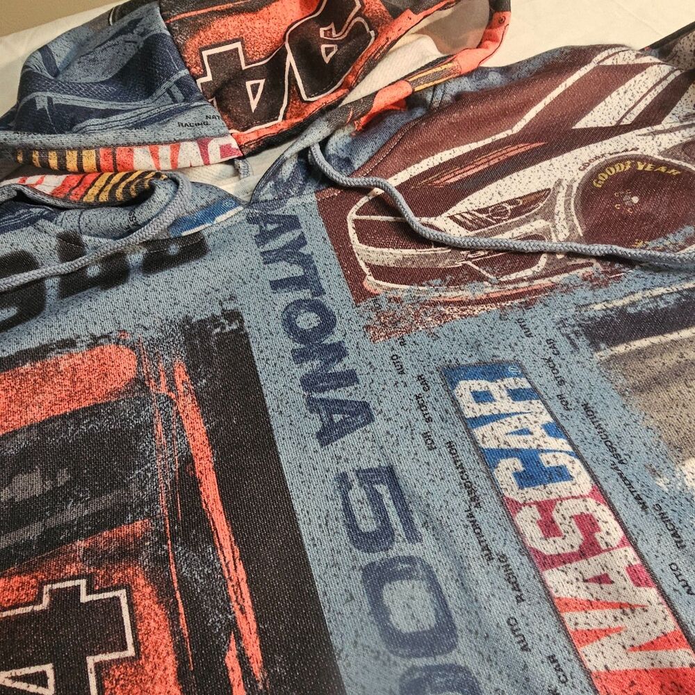 Nascar Crewneck Sweatshirt in Blue, Red, Black - Picture 5 of 5